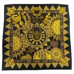 Hermès LOr des Chefs Silk Carré 90 Scarf Joachim Metz Vintage Scarf